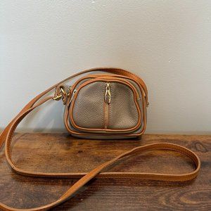 VALENTINA Taupe Made In Italy Leather Extra Extra Small Crossbody